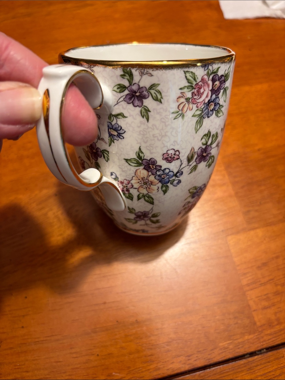 Royal Albert Floral Porcelain cup with Gold Trim